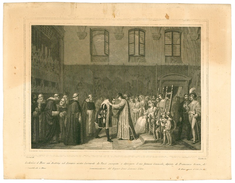 Gandini D. (1845), Ludovico il Moro visita Leonardo da Vinci