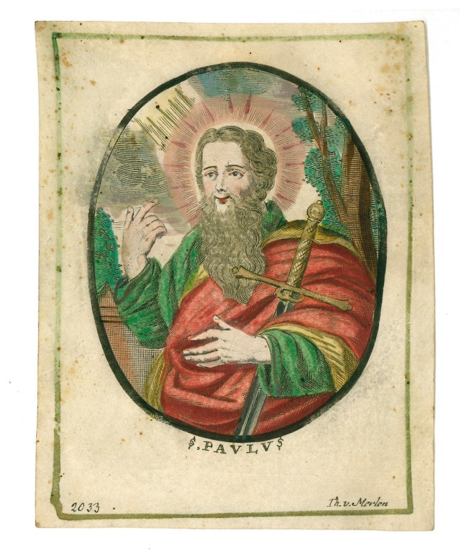 Van Merlen T. secc. XVII-XVIII, Santino con S. Paolo
