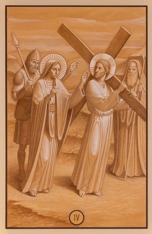 Casentini P. (2019), Dipinto di Gesù Cristo incontra la Madonna e le pie donne