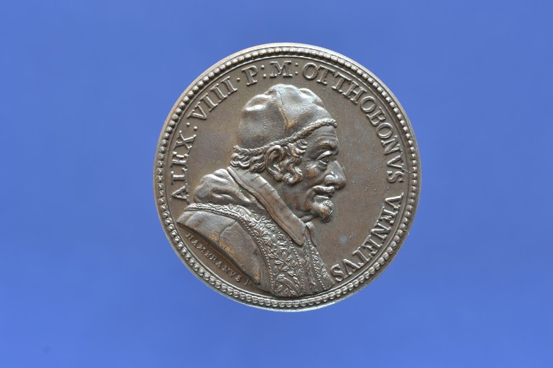Bott. romana sec. XIX, Medaglia di Alessandro VIII con S. Lorenzo Giustiniani