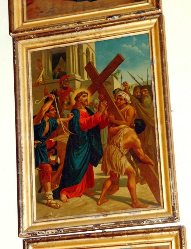 Bottega salentina sec. XX, Gesù cristo caricato della croce