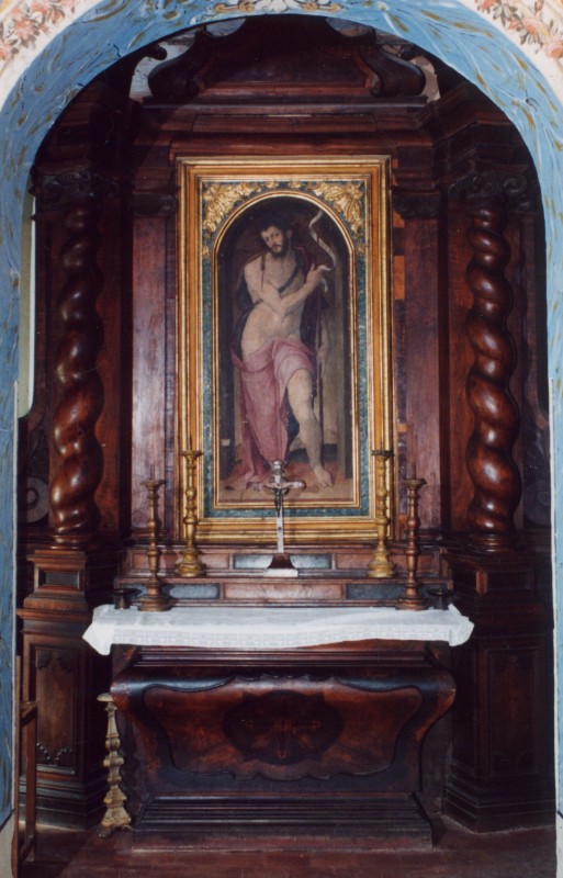 Riccitelli B. - Zaghetti S. (1740), Altare con colonne tortili lignee