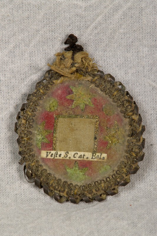 Bottega italiana sec. XIX, Reliquiario della veste di Santa Caterina da Bologna