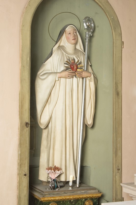 Bottega faentina sec. XIX, Statua processionale di Santa Gertrude di Helfta