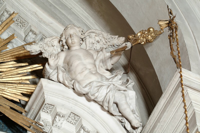 Rossini Z. sec. XVIII, Angelo con fiori dell'altare di S. Tecla