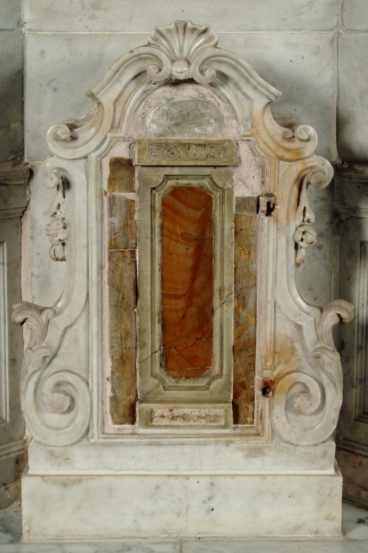 Bottega di Rizzi F. sec. XVIII, Tabernacolo posteriore altar maggiore