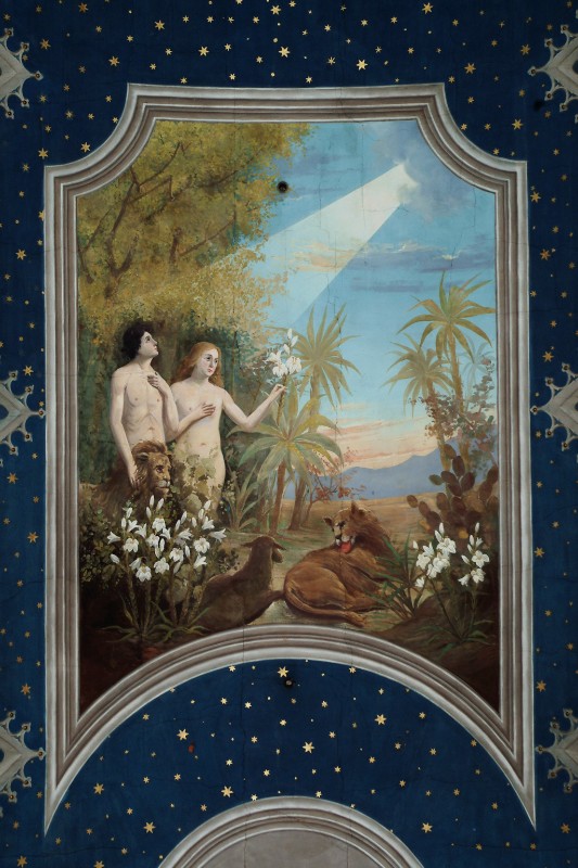 Bordin A. (1910), Adamo ed Eva nel giardino dell'Eden