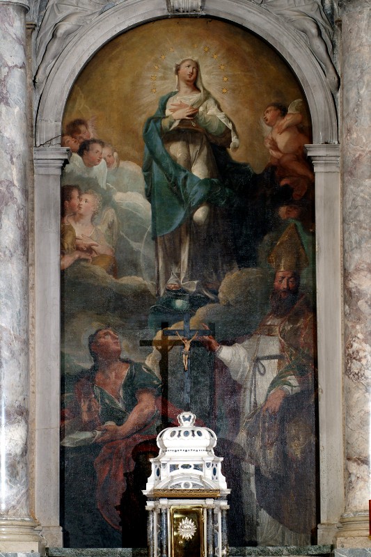 Ambito veneziano sec. XVIII, Madonna immacolata e santi