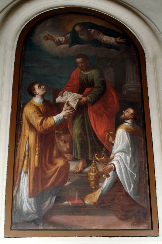 Scolari G. sec. XVII, San Marco presenta il Vangelo a San Daniele