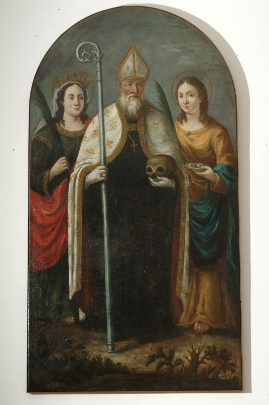 Ambito veneto sec. XVI, San Martino di Tours tra Santa Giustina e Santa Lucia