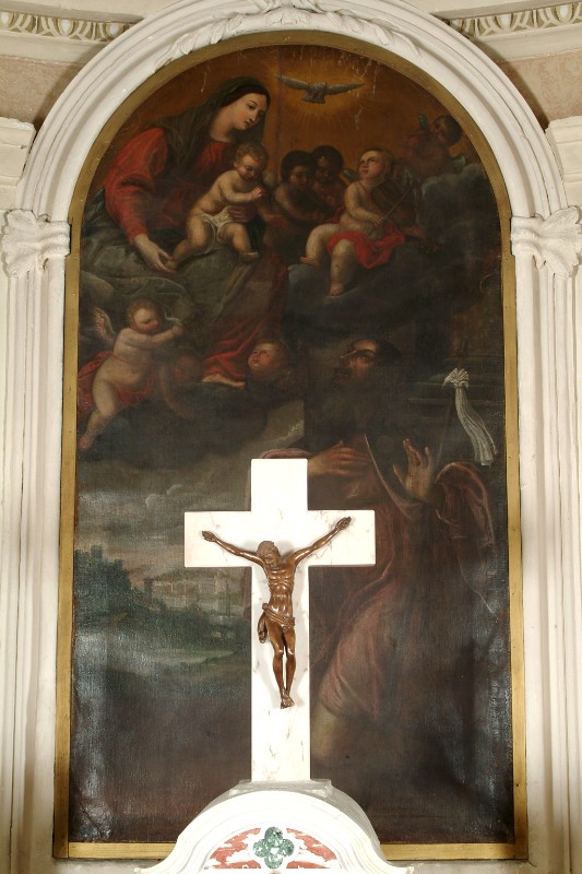 Attribuito a Pellizzari G. B. sec. XVII, Apparizione della Madonna a San Giacomo