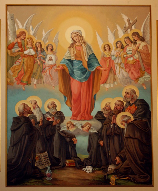 Bravo E. (1988), Dipinto Madonna con i sette santi fondatori dei servi di Maria