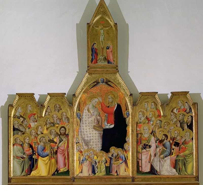 Giovanni del Biondo (1374), Trittico con l'Incoronazione della Vergine e santi