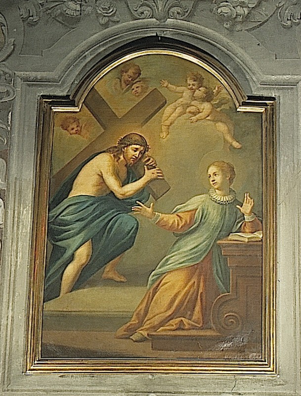 Scuola ligure sec. XVIII, Gesù Cristo appare a Caterina Fieschi Adorno