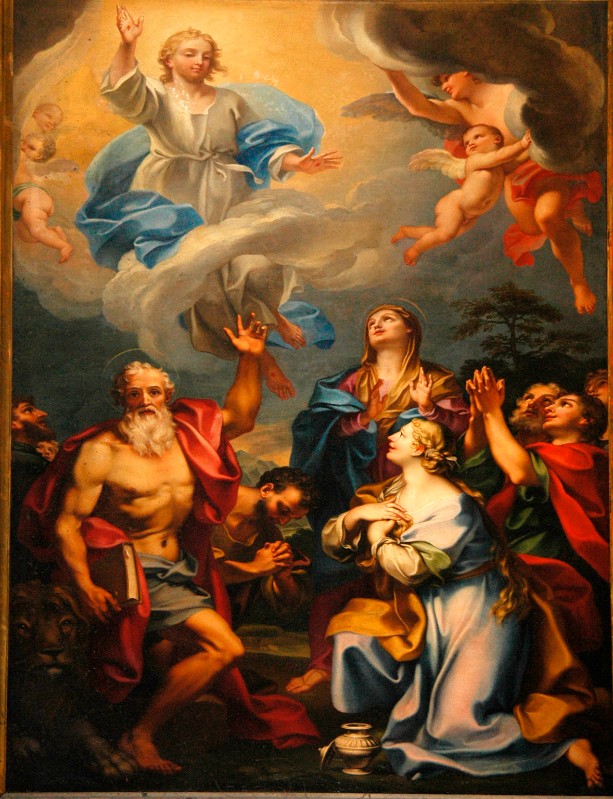 Piola P.G. sec. XVIII, Gesù Cristo in gloria tra Santi