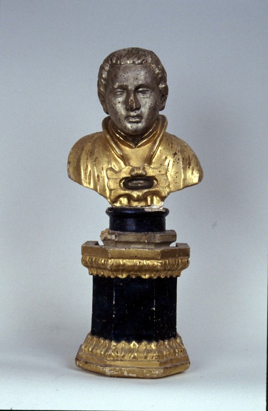 Bott. romana sec. XVII, Reliquiario a busto di S. Giovanni Berchmans