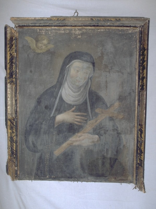 Ambito emiliano sec. XVIII, Santa Chiara d'Assisi