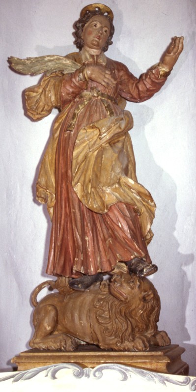 Bott. dell'Italia centrale sec. XVII, Statua di Sant'Agapito con il leone