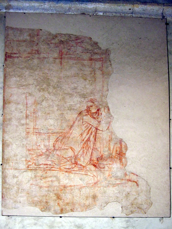 Lorenzetti A. sec. XIV, Sinopia della Madonna annunciata