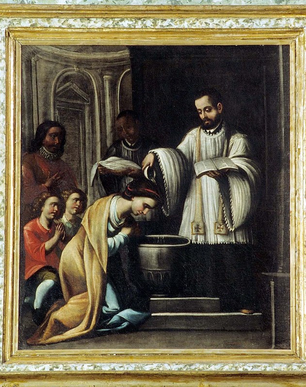 Pittore abruzzese sec. XVIII, Battesimo di S. Eustachio e della sua famiglia