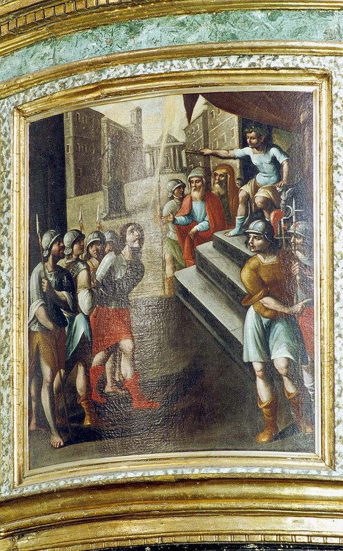 Pittore abruzzese sec. XVIII, S. Eustachio rifiuta di sacrificare agli dei