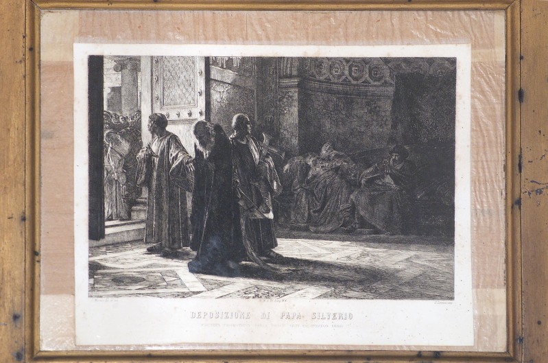 Ambito veneto sec. XIX, Deposizione di Papa Silverio