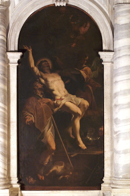 Trevisani A. sec. XVIII, San Sebastiano San Rocco e angeli