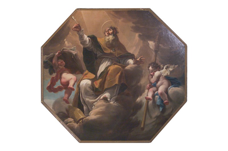Pittoni G. (1717-1720), Dipinto con Sant'Agostino in gloria