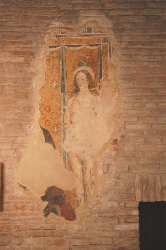 Ambito romagnolo sec. XV, Affresco San Sebastiano