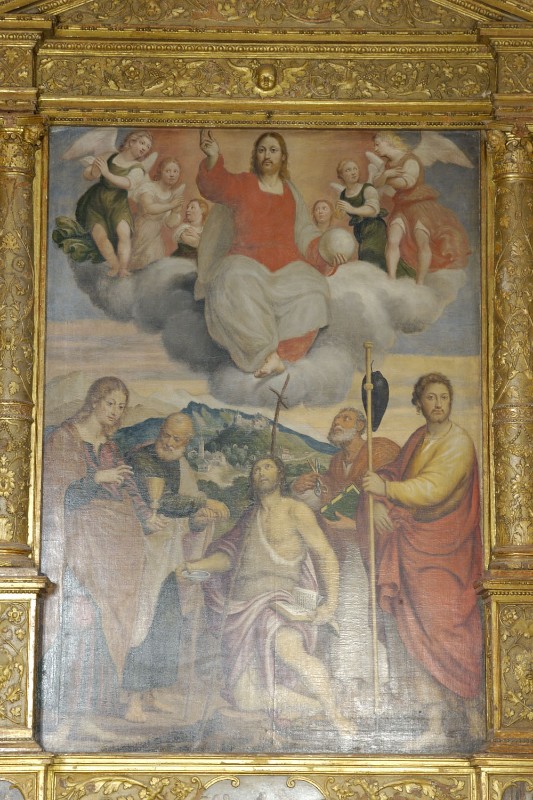 Amalteo P. (1558), Gesù Cristo redentore con angeli e santi