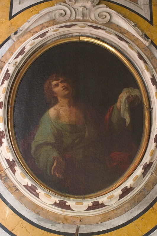 Ambito napoletano sec. XVIII, San Giovanni Evangelista in olio su tela