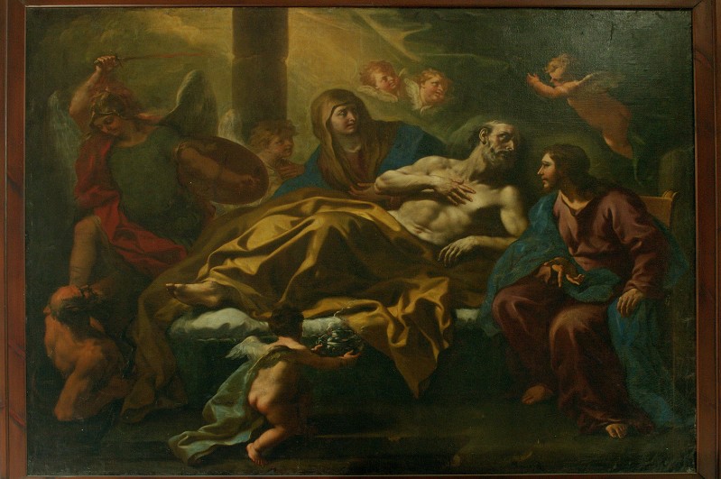 Malinconico O. secc. XVII-XVIII, Transito di San Giuseppe in olio su tela
