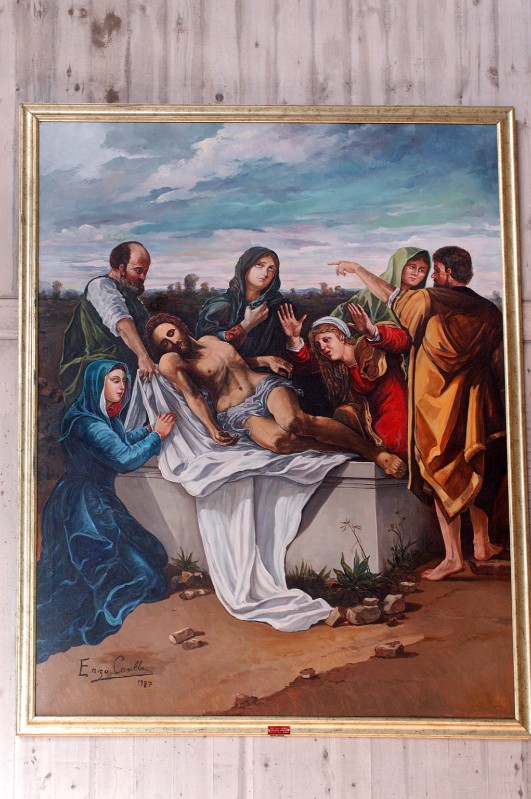 Casillo E. (1987), Gesù Cristo deposto nel sepolcro in olio su tela