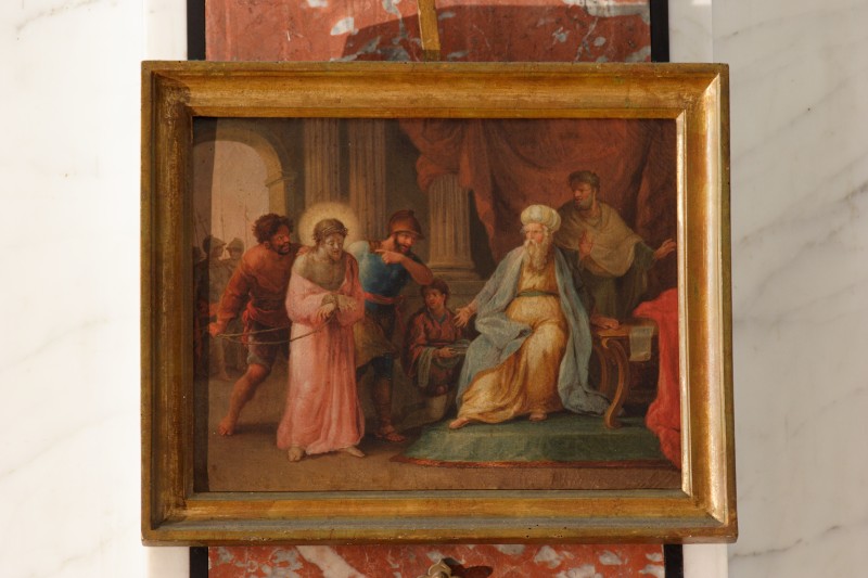 Ambito napoletano sec. XVIII, Gesù Cristo condannato a morte in olio su tela