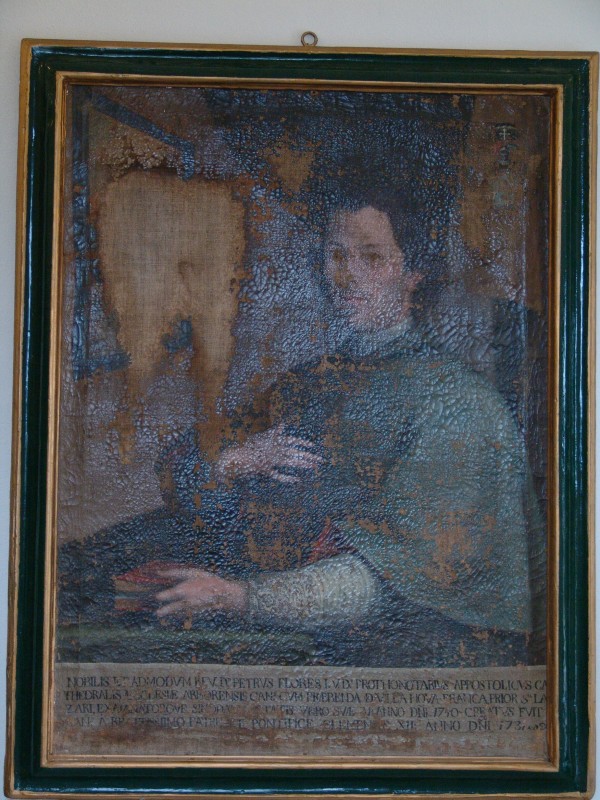 Ritratto del canonico Pietro Flores, olio su tela