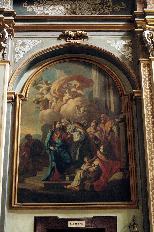 De Milo V. sec. XVIII, Maria visita Sant'Elisabetta in olio su tela