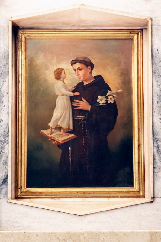 Ambito napoletano sec. XX, Sant'Antonio da Padova in olio su tela