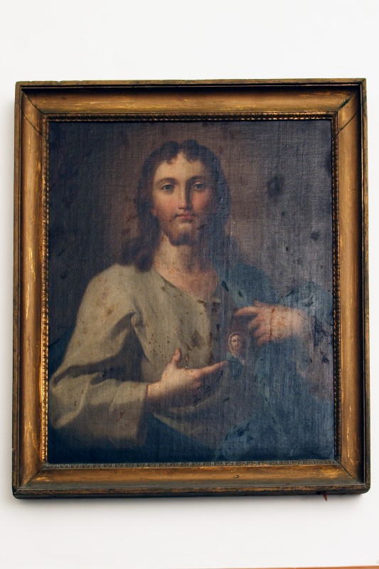 Ambito napoletano secc. XVIII-XIX, Sacro Cuore di Gesù in olio su tela