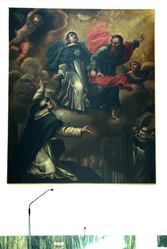 Ambito napoletano sec. XVIII, San Tommaso d'Aquino in gloria in olio su tela