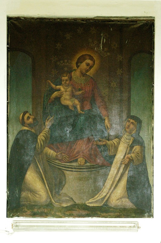 Ambito campano secc. XIX-XX, Madonna di Pompei in olio su tela