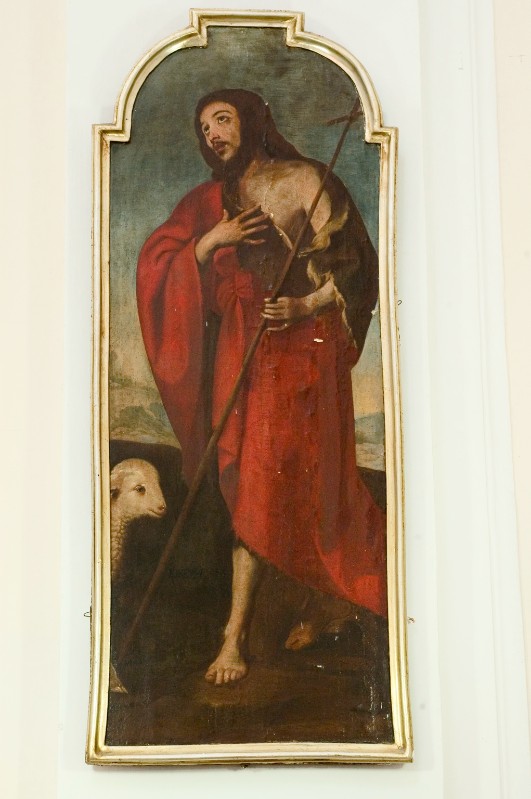 Ambito italiano secc. XVII-XVIII, San Giovanni Battista in olio su tela
