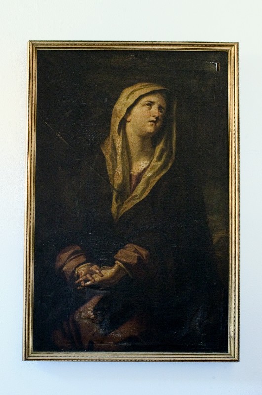Ambito napoletano sec. XVII, Madonna addolorata in olio su tela
