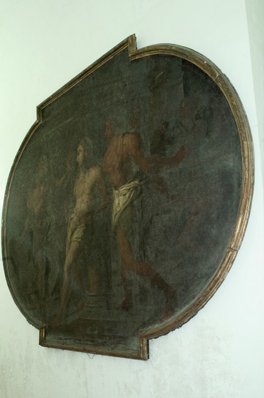 Del Po P. terzo quarto sec. XVII, Gesù Cristo alla colonna in olio su tela