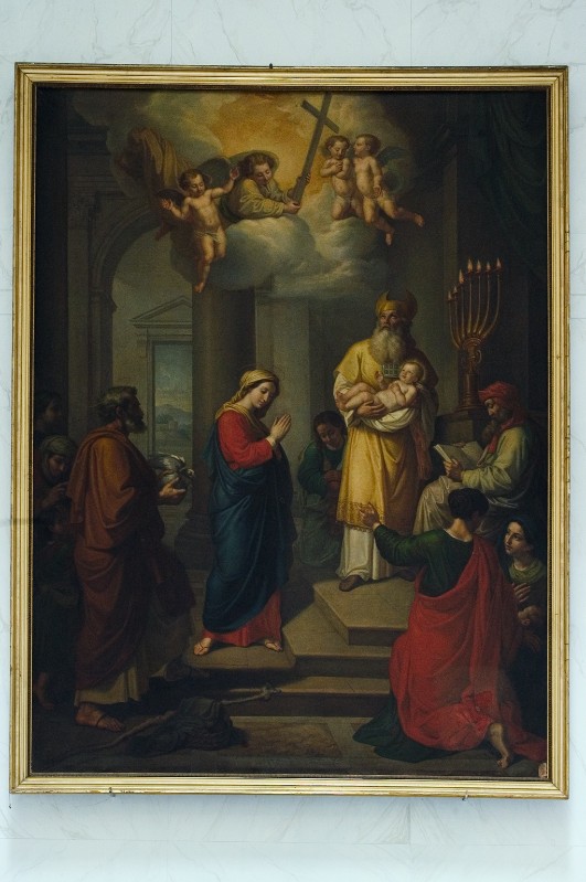 Postiglione R. sec. XIX, Presentazione di Gesù al tempio in olio su tela