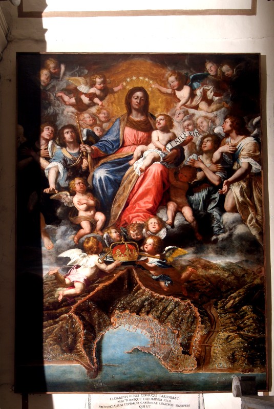 Fiasella D. sec. XVII, Madonna in gloria in olio su tela