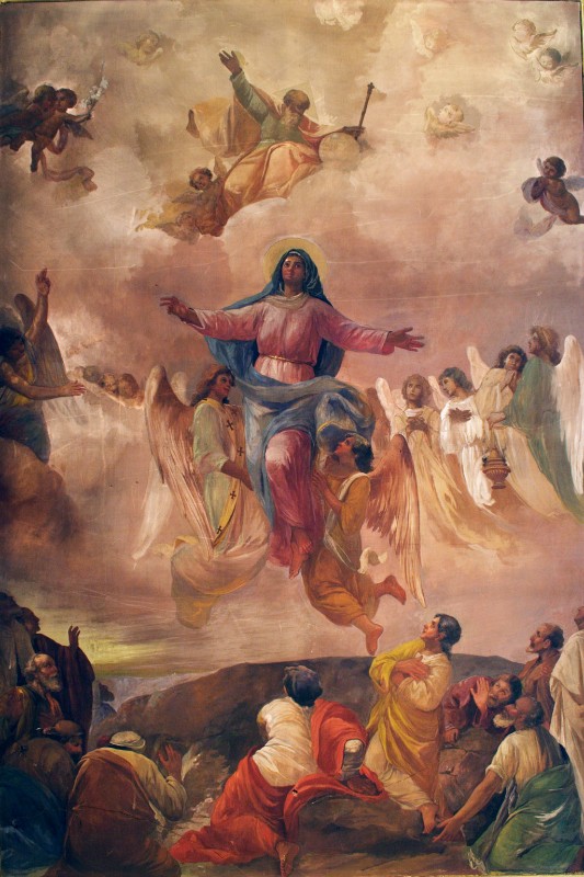 Jodice R. secondo quarto sec. XX, Assunzione della Madonna in olio su tela