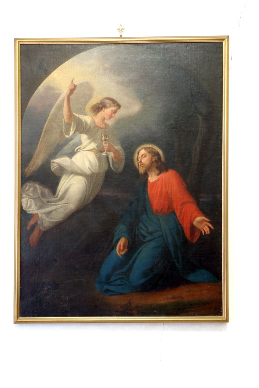 Ambito napoletano sec. XIX, Gesù Cristo nell'orto di Gethsemani in olio su tela