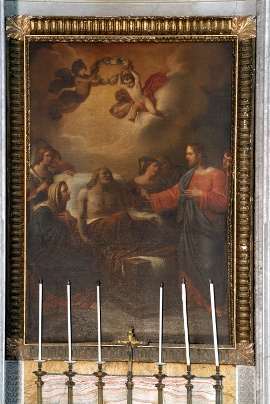 Guerra C. sec. XIX, Transito di San Giuseppe in olio su tela