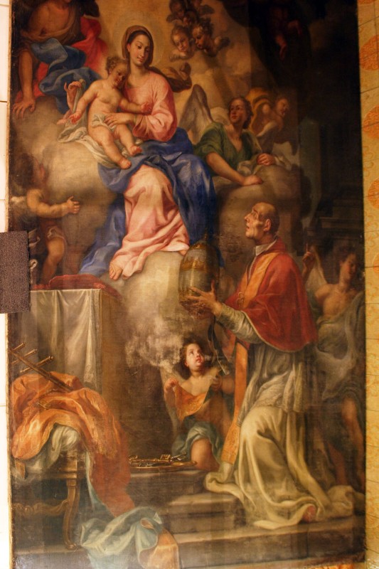 Di Spigna A. sec. XVIII, Papa Celestino V rifiuta la tiara in olio su tela