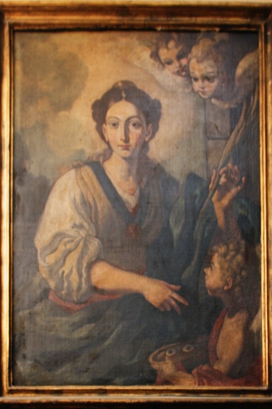Ambito napoletano sec. XVIII, Santa Lucia in olio su tela